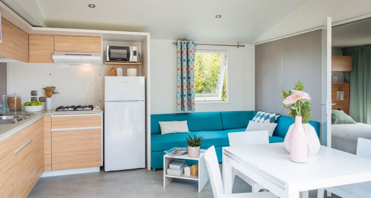 Camping Meerwijck O'hara caravan interieur
