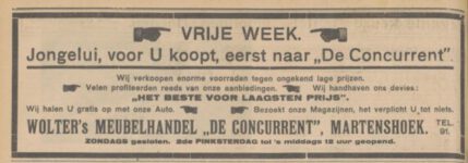 10. Meint Veningastraat 9: De Concurrent, advertentie